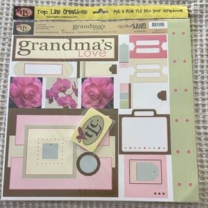 "Grandma's Love" Scrapbook Accent Pack - Pink, Green, Cream